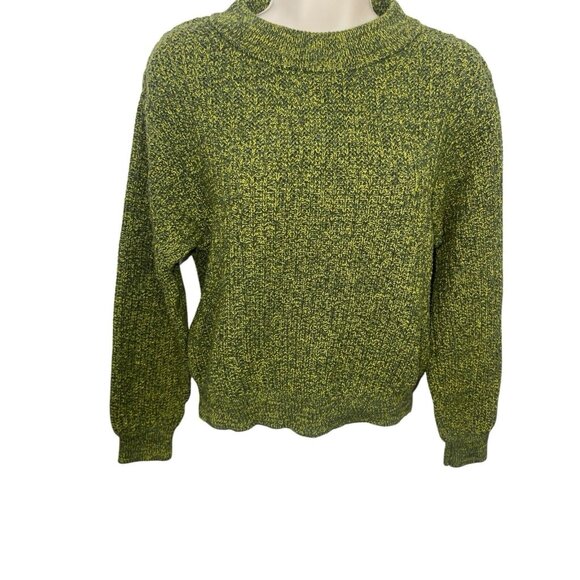 UNIVERSAL THRED Women's Size Small Green Yellow Marl Sweater - Picture 6 of 12